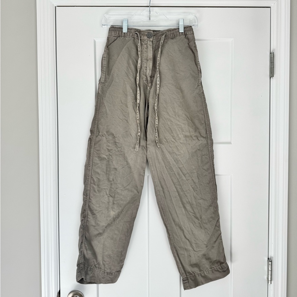 Zara linen-cotton blend trouser pants